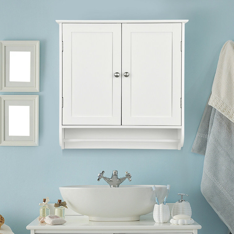 White Bathroom With Towel Rack Semis Online